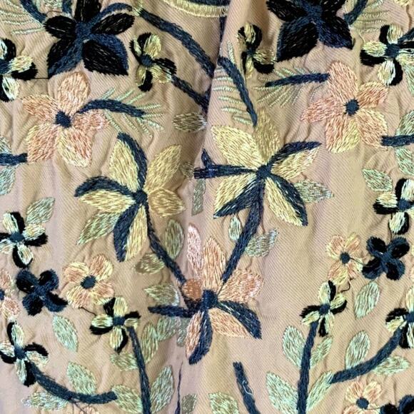 Free People Peach Cotton Fleur Du Jour Floral Embroidered Boho Mini Dress Medium - Picture 6 of 8